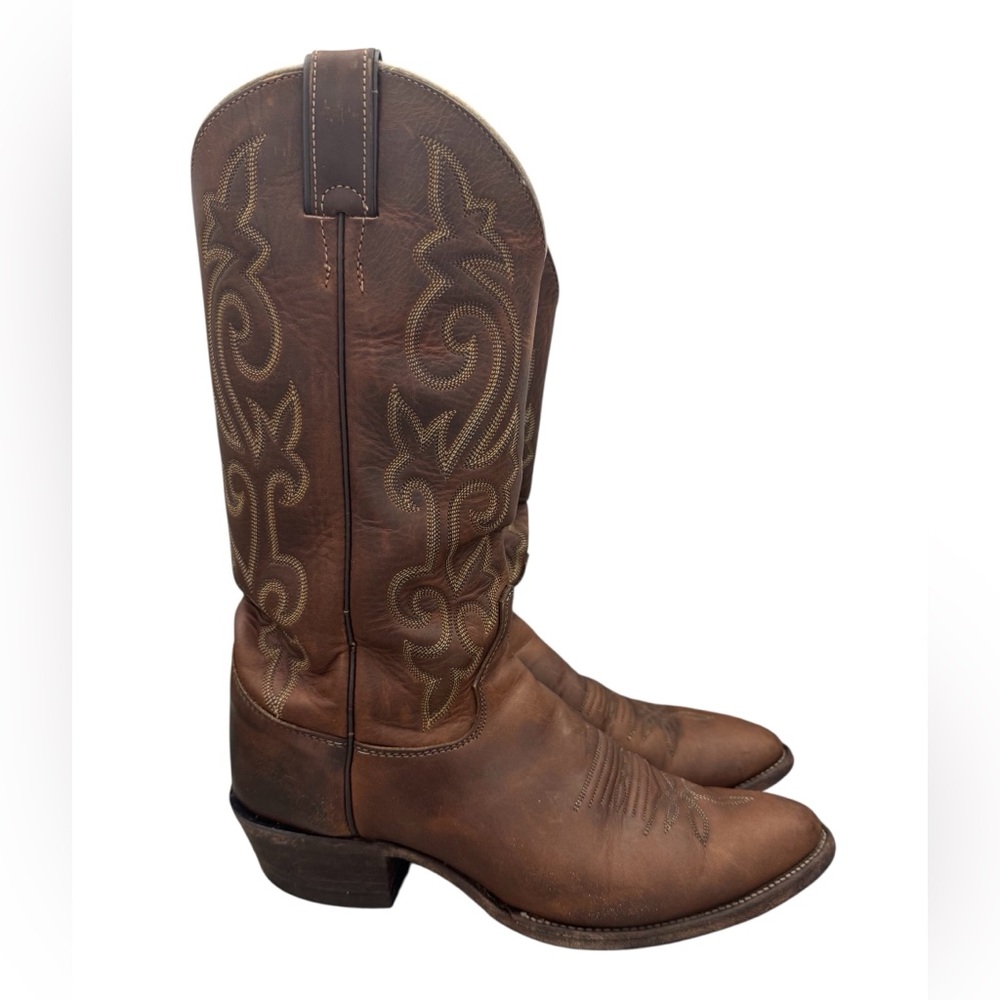 Justin Boots Brown Leather Cowboy Boots